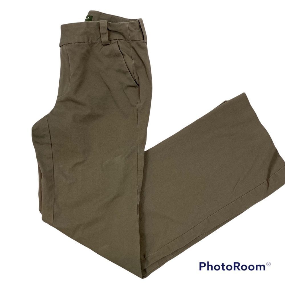 Ladies Eddie Bower Shaw Fit Brown Mid Rise Boot Cut Pants‎ Size 2